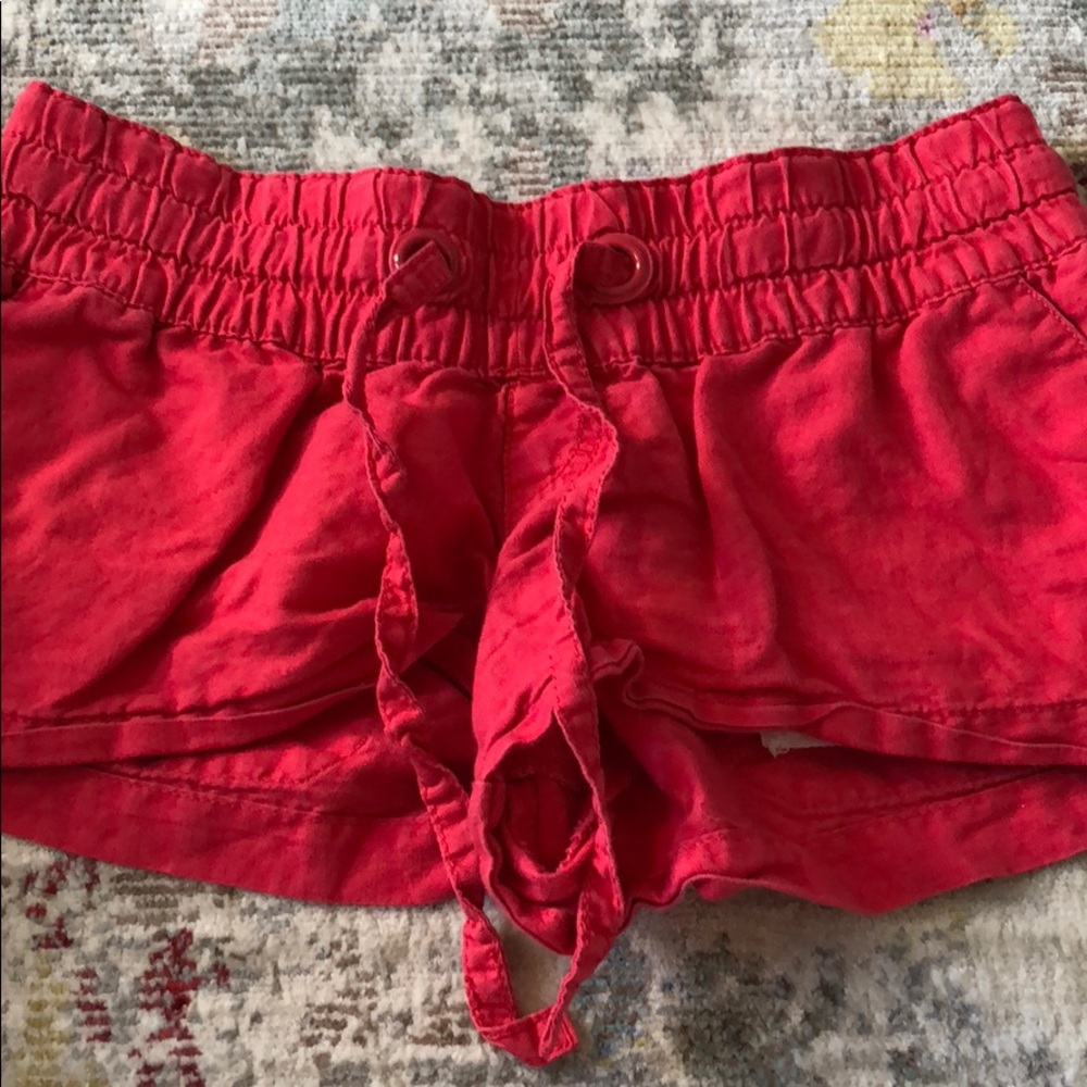 Red Beach Coverup shorts / sleep shorts